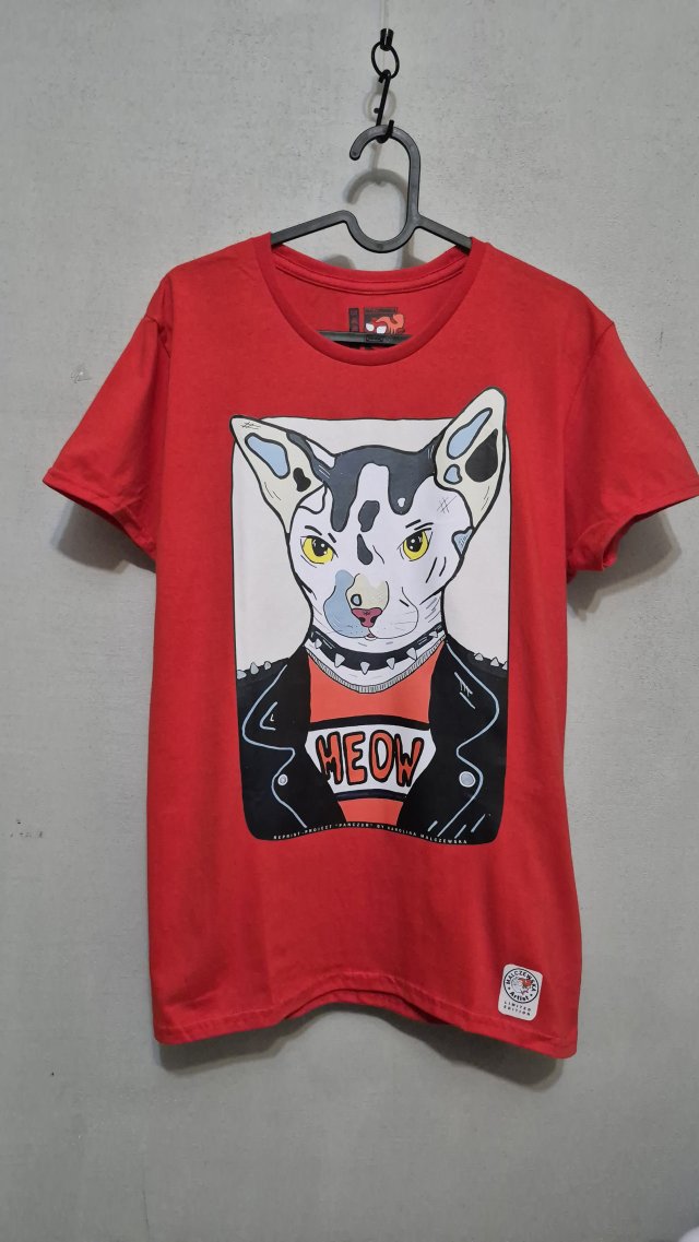 T-shirt KOT PUNK - DAMSKA- rozm. L