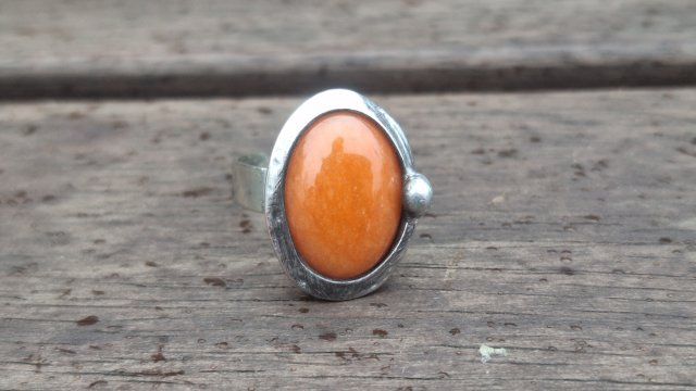 Pomarańczowy - pierścionek regulowany
