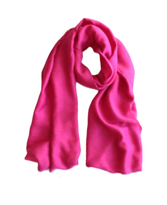 Szal vintage fuksja surowy materiał szalik chusta apaszka