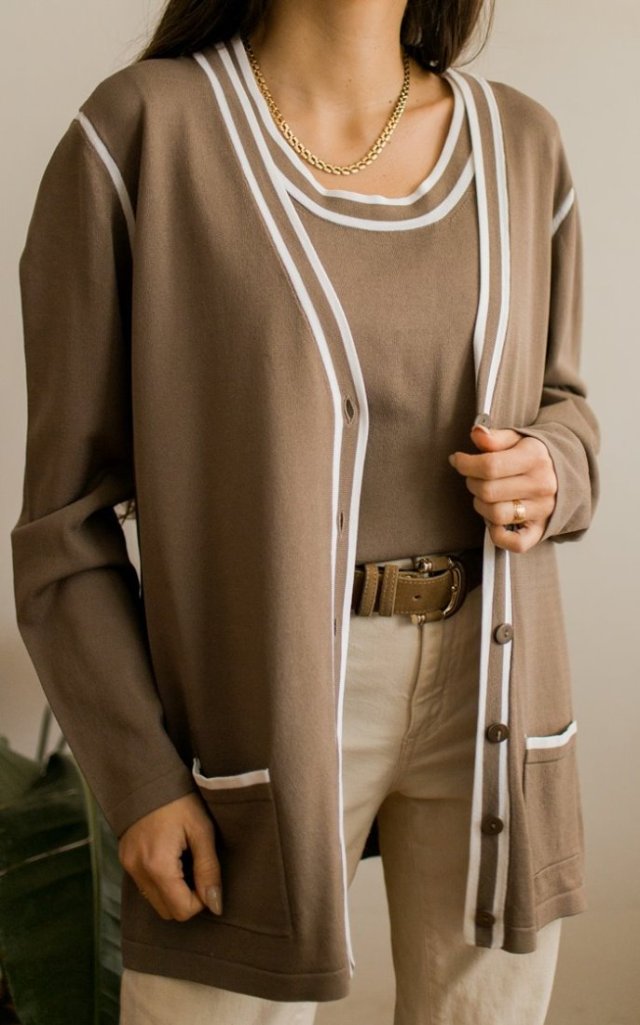 zestaw top i sweterek L/XL