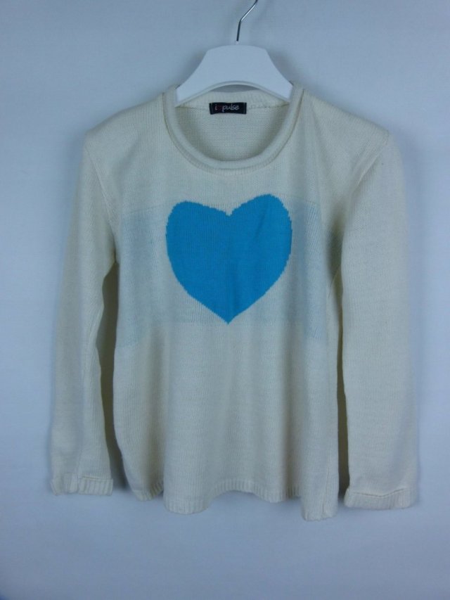 ImPulse sweter z serduszkiem ecru / 1 - S