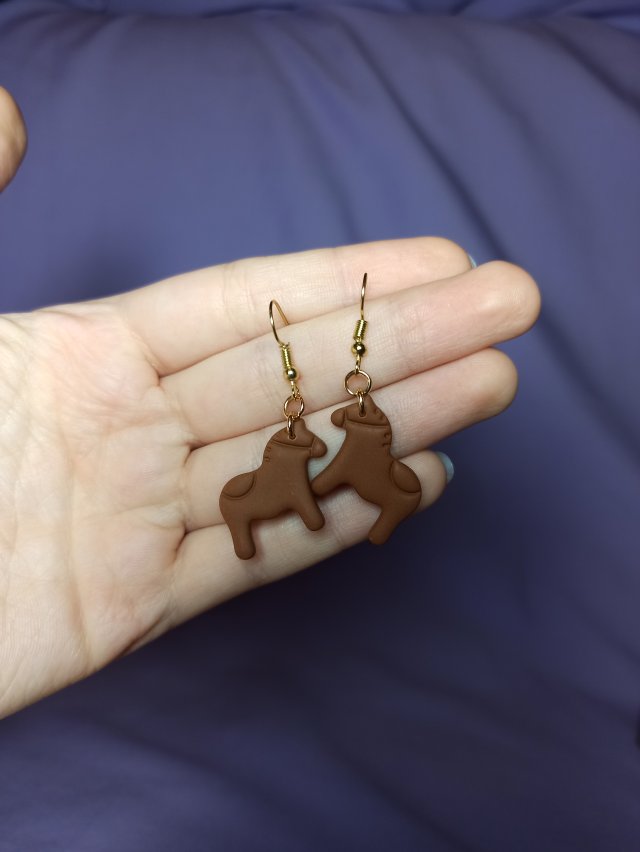 Kolczyki z gliny polimerowej koniki