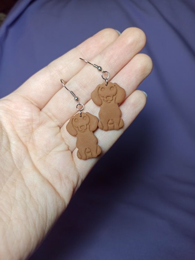 Kolczyki z gliny polimerowej pieski