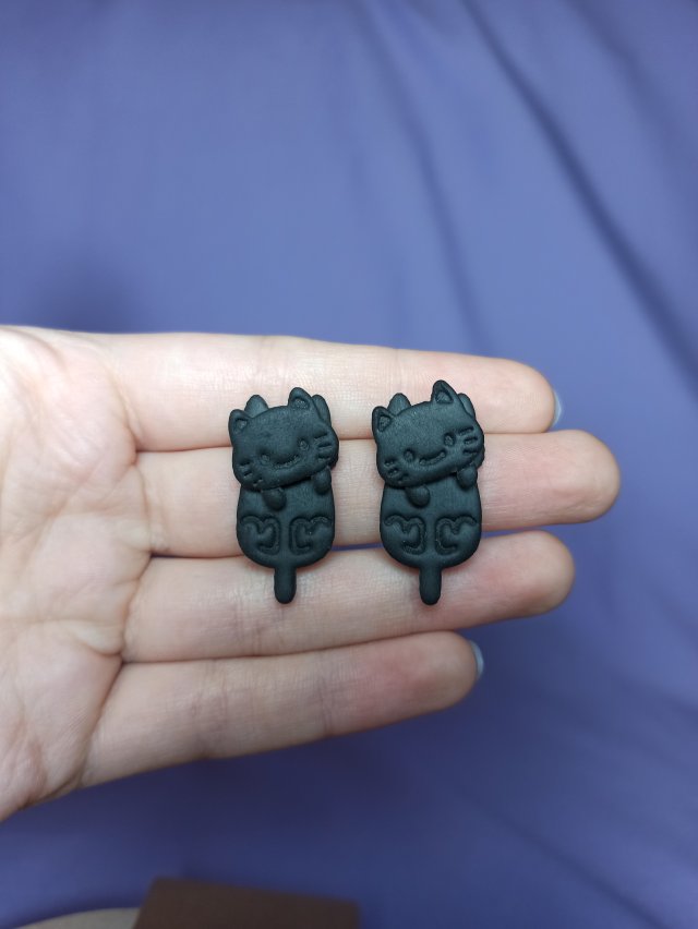 Kolczyki z gliny polimerowej kotki