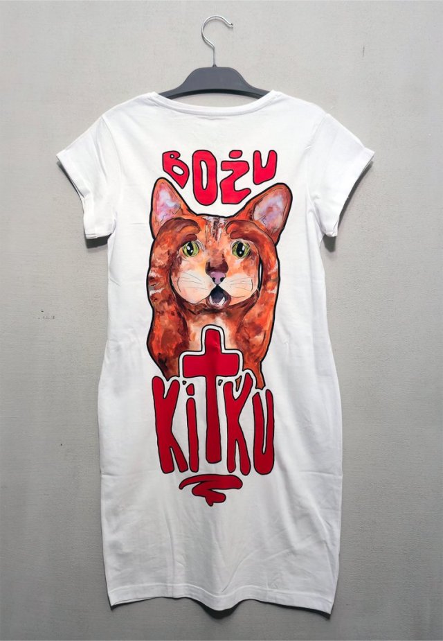 Sukienka / Tunika - Bożu Kitku /  rozmiar XL / biała