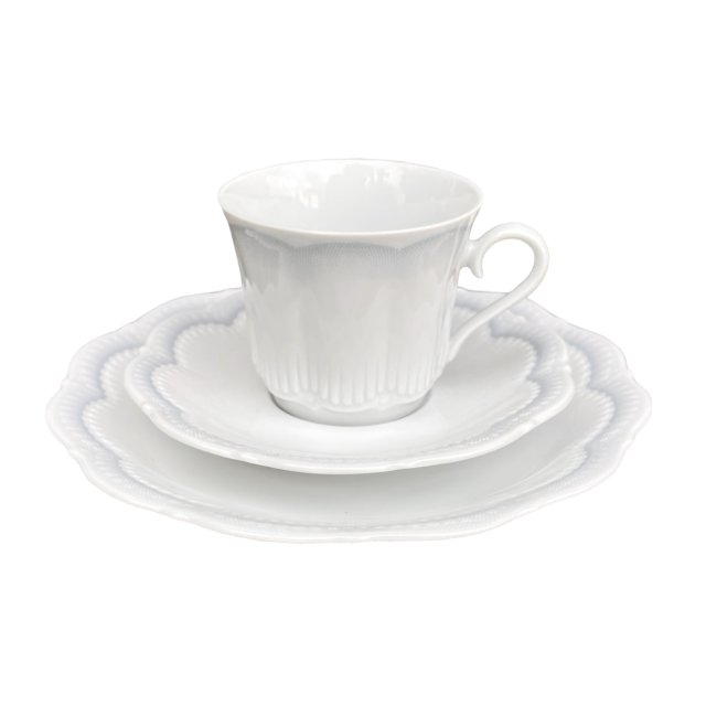 Zestaw śniadaniowy Schirnding Bavaria – lata 60., sygnowany, porcelana art déco