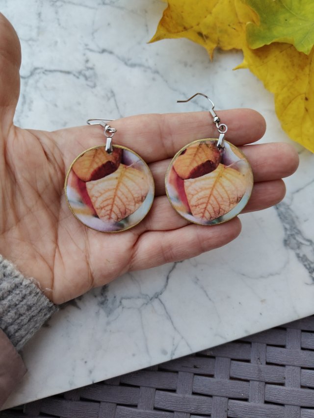 Jesienna Poświata – Kolczyki z motywem liści