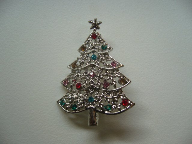 ŚWIĄTECZNA BROSZKA CHOINKA