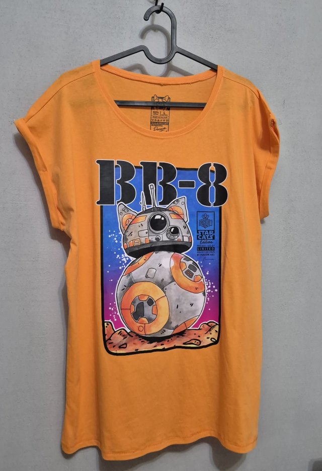 T-shirt BB-8 Star Wars (DAMSKA L) pomarańczowa