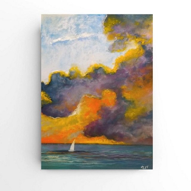 Morze- rysunek pastele