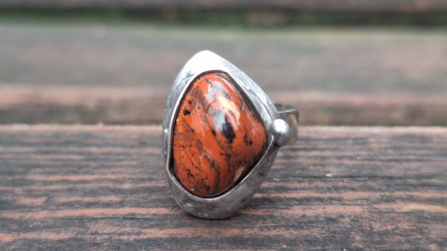 Jaspis - pierścionek regulowany