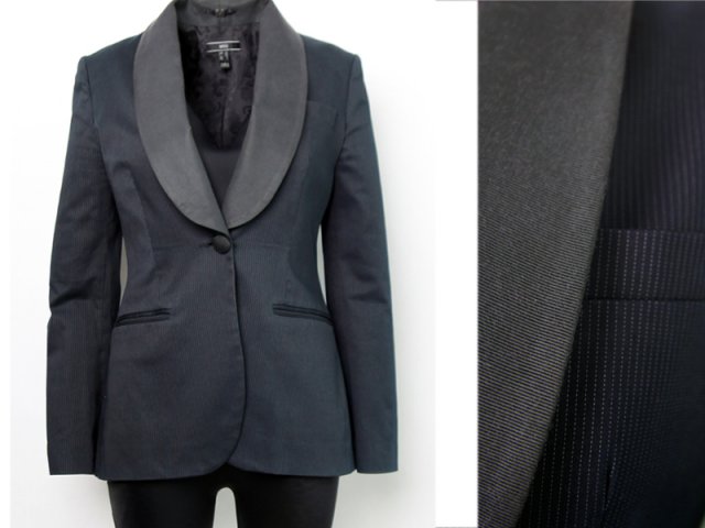 MANGO ŻAKIET MARYNARKA elegancki granat R 40 Hp_22