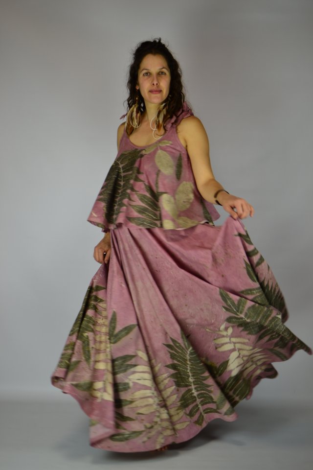 Barwiona roślinami Spódnica Malinowa Rozkosz