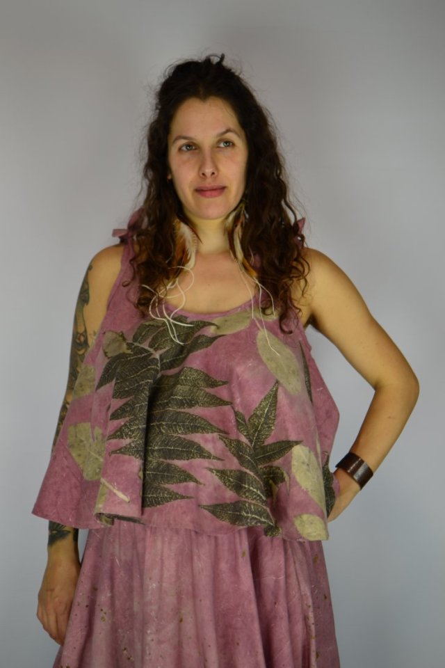 Barwiona roślinami Bluzka Malinowa Rozkosz