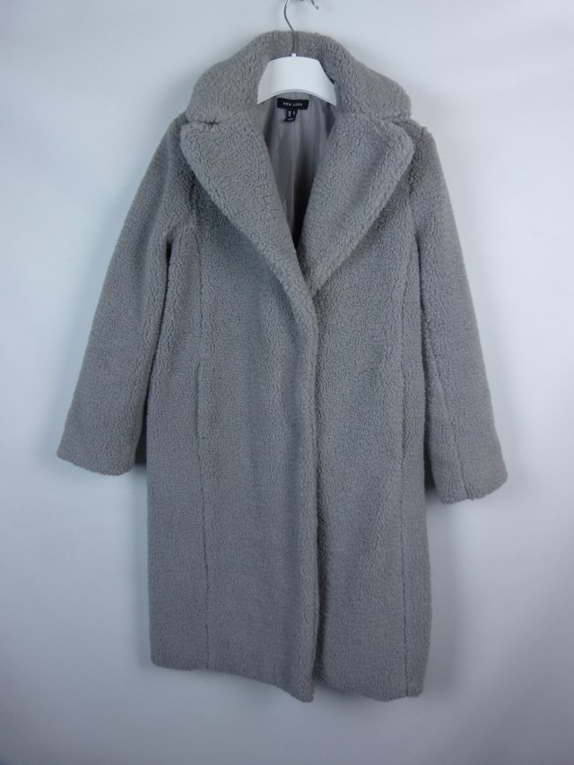 New Look luźna kurtka za kolano baranek 8 / 36