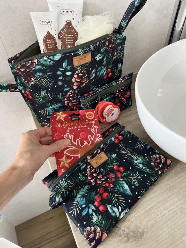 Kosmetyczki świąteczne - komplet 3