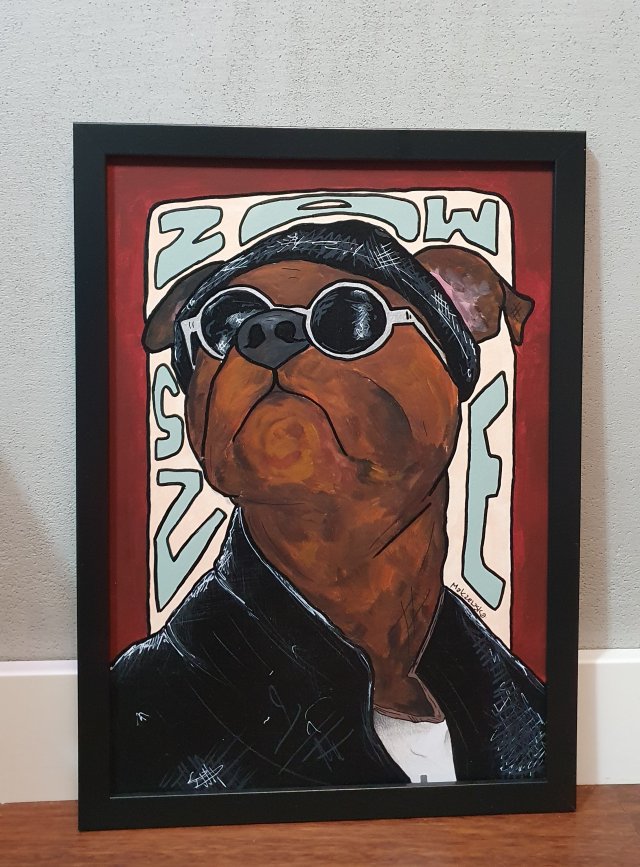 Obraz / Grafika - A3 w ramie - Leon Zawodowiec (pies)