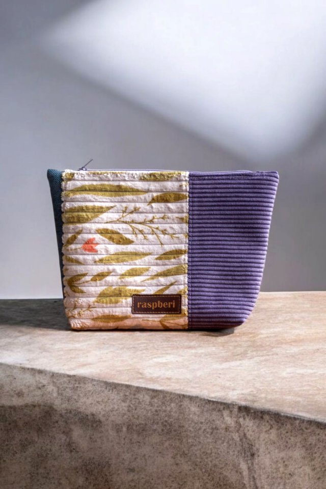 Patchworkowa kosmetyczka MAXI sztruks