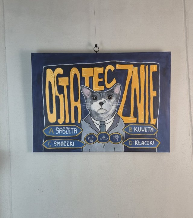 Obraz - KOT - "Hubert Ostateczny" 50x70