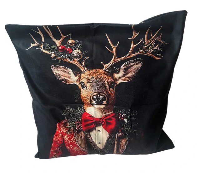 Świąteczna poszewka na poduszkę Renifer święta Christmas prezent