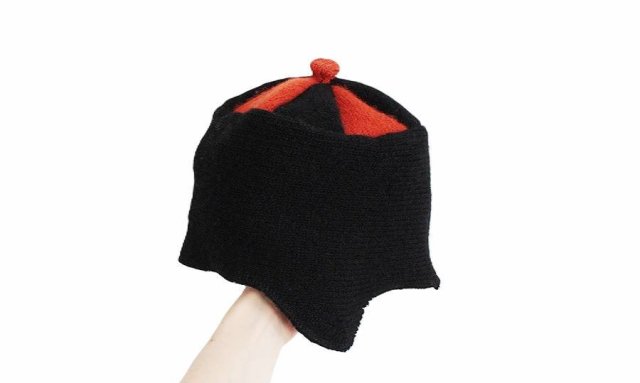 100% wełna czapka vintage