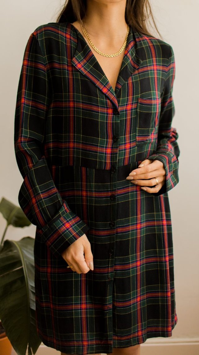 Sukienka w kratkę S