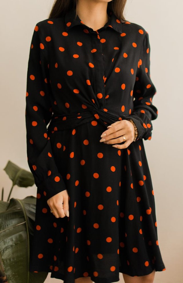 sukienka w kropki Ganni M