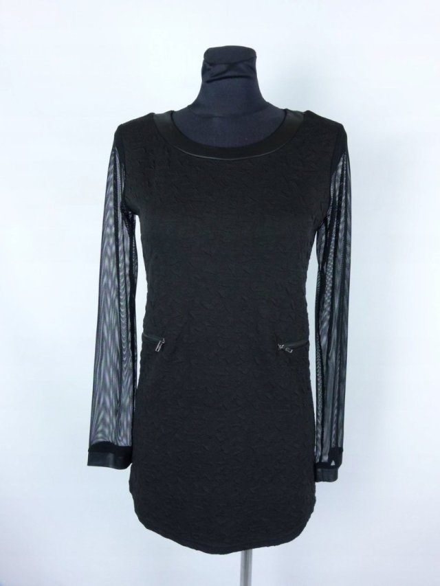 E.Diva prosta sukienka mini zamki / S