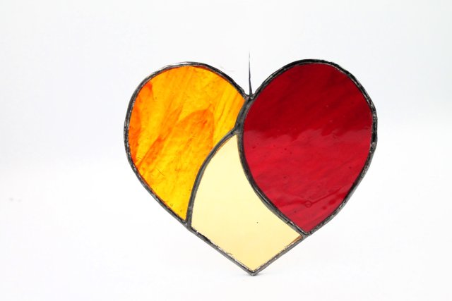 Serce Uważność – zawieszka witrażowa