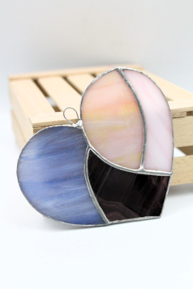 Serce Obecność – zawieszka witrażowa