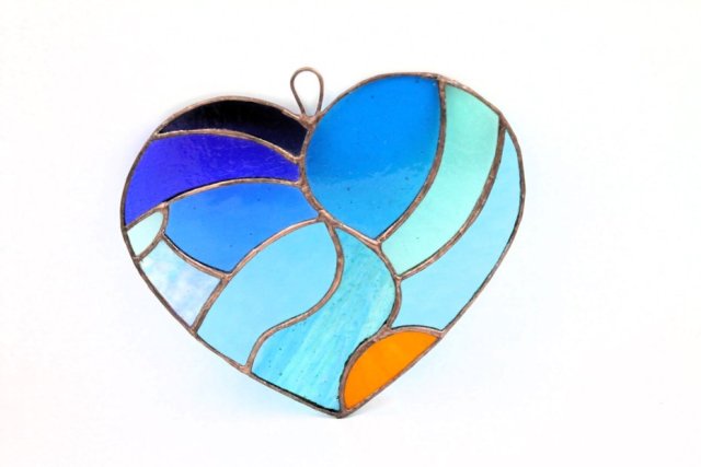 Serce Głęboka Więź – zawieszka witrażowa