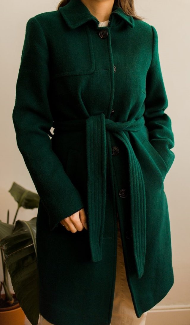 Butelkowy płaszcz XS