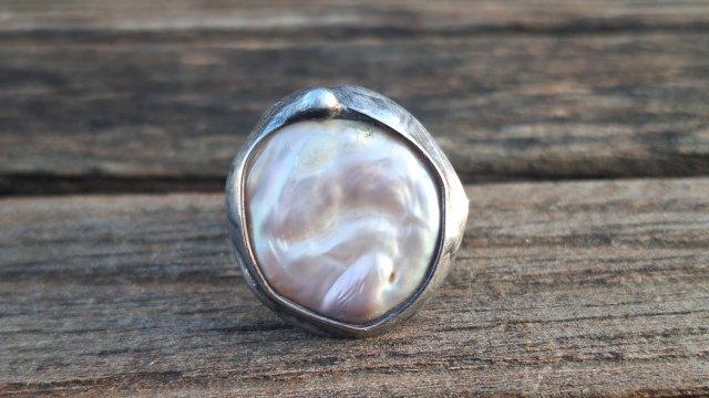 Perła - pierścionek regulowany