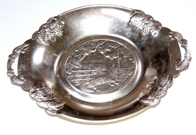 LIS ozdobny aluminiowy talerz patera