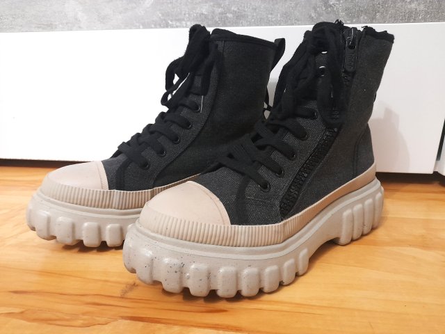 Botki czerń i beż 38