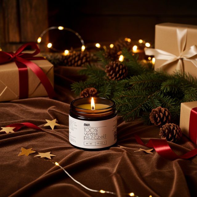 Świeca z wosku pszczelego 60g