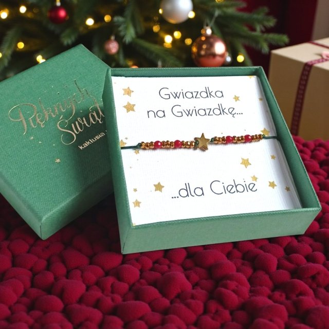 Świąteczna bransoletka - pomysł na prezent - świąteczne pudełko - MIKOŁAJKI