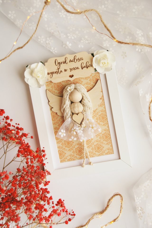 Anioł w ramce dla babci #1 | Dzień Babci | Pakowanie na prezent