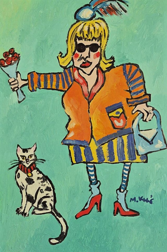 obraz do salonu  portret babci