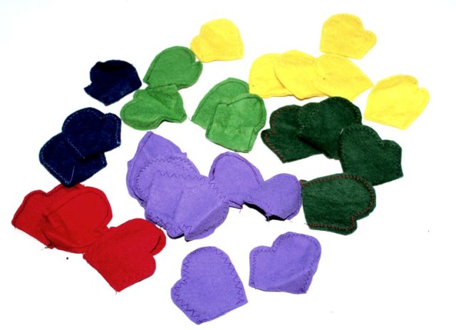 filcowe łapki rękawiczki do hand made 33szt