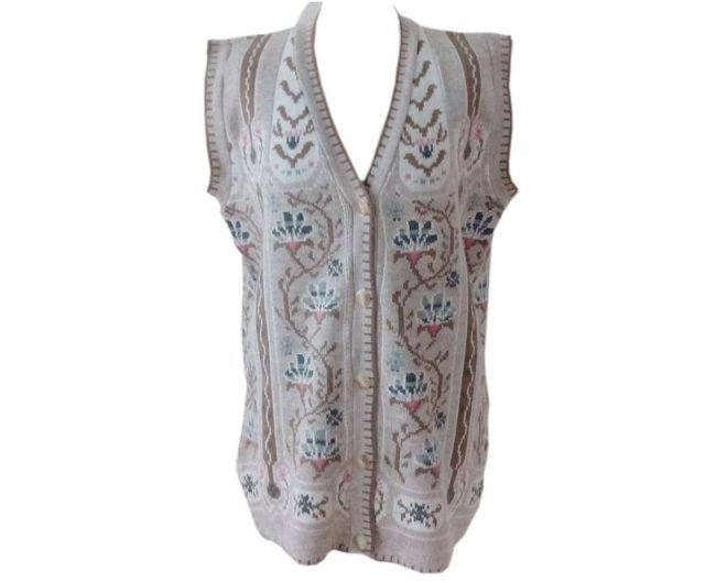 Rarytas vintage kamizelka sweterkowa we w zory