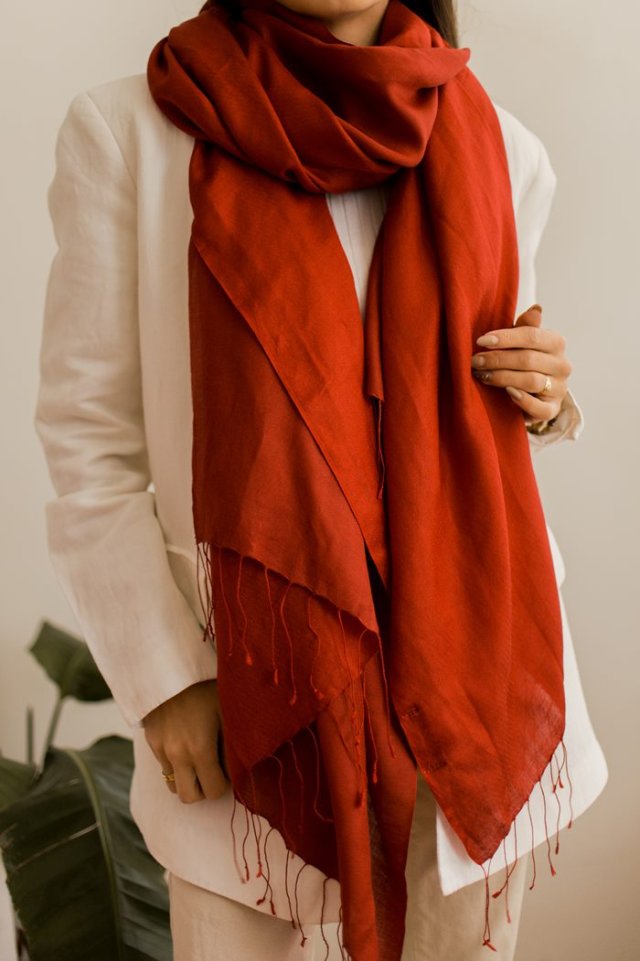 chusta z modalu i jedwabiu