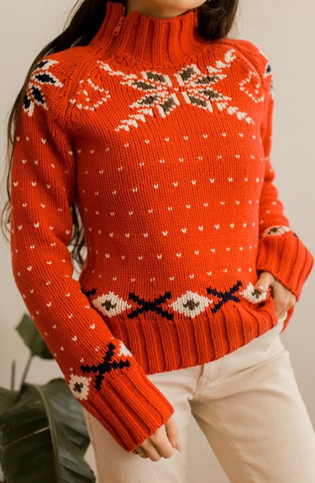 świąteczny sweter z wełną S/M