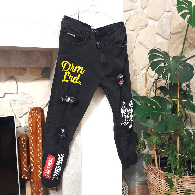 Jeansy boyfriendy XL