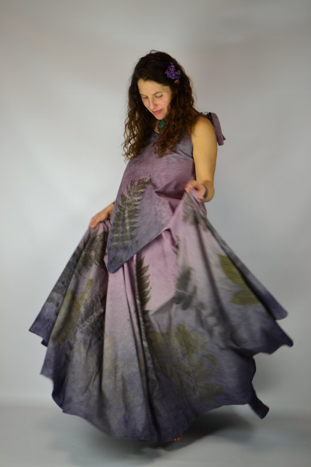 Barwiona roślinami Spódnica Łąka o Brzasku