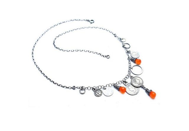 Numizmaty orange/ naszyjnik