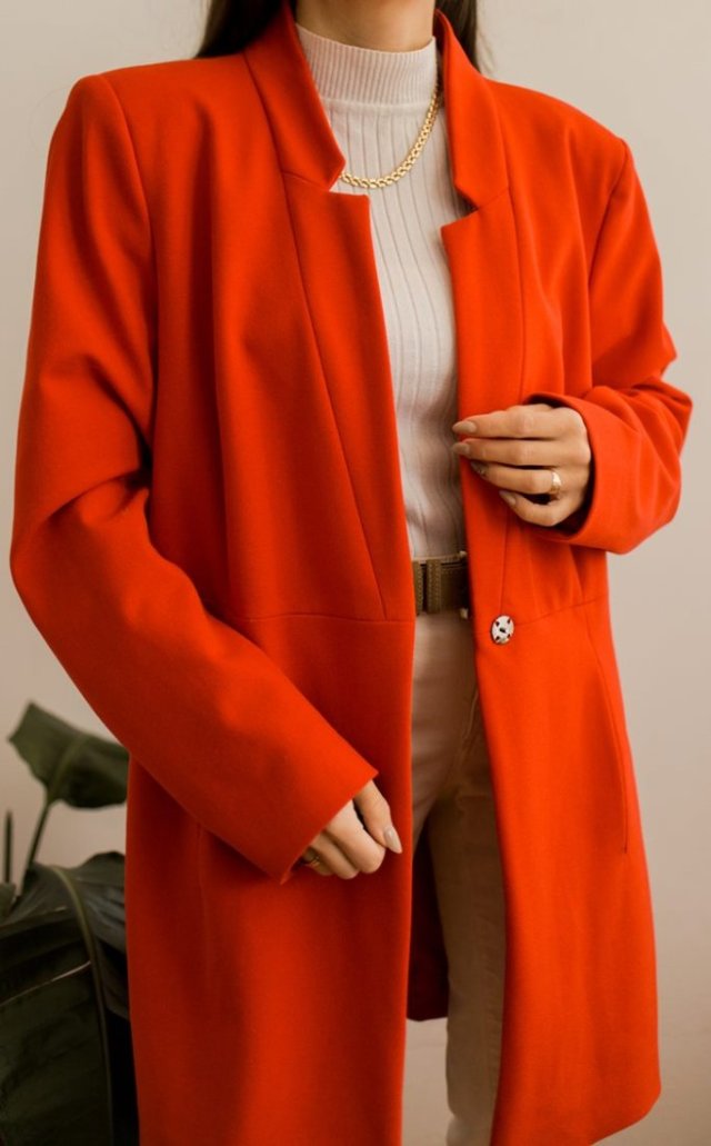 Czerwony płaszcz ZARA 42/44