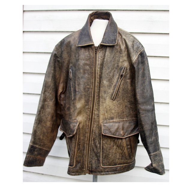 MĘSKA KURTKA SKÓRZANA LEKKO OCIEPLANA