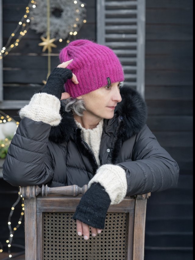 Czapka z alpaki i merynosa