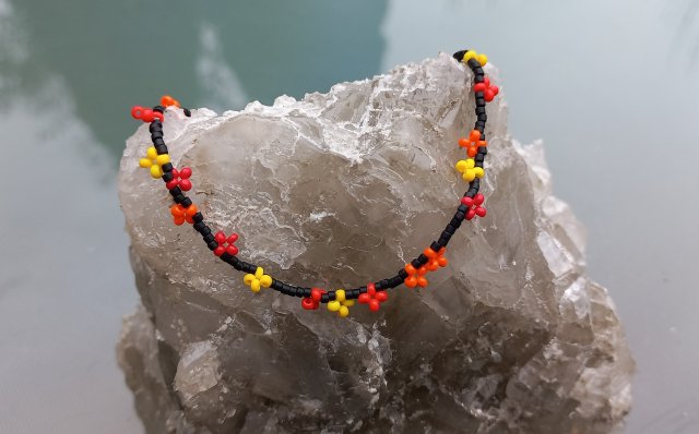 Boho - minimalizm, bransoletka z czeskich szklanych koralików Preciosa